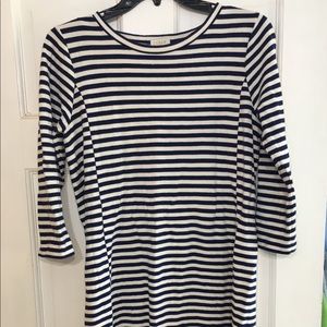 J Crew Factory Striped Ponte Dress